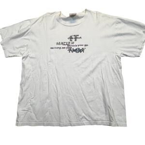 Y2K Nike White T-Shirt “It Does Not Matter How Slow You Go” Men’s medium